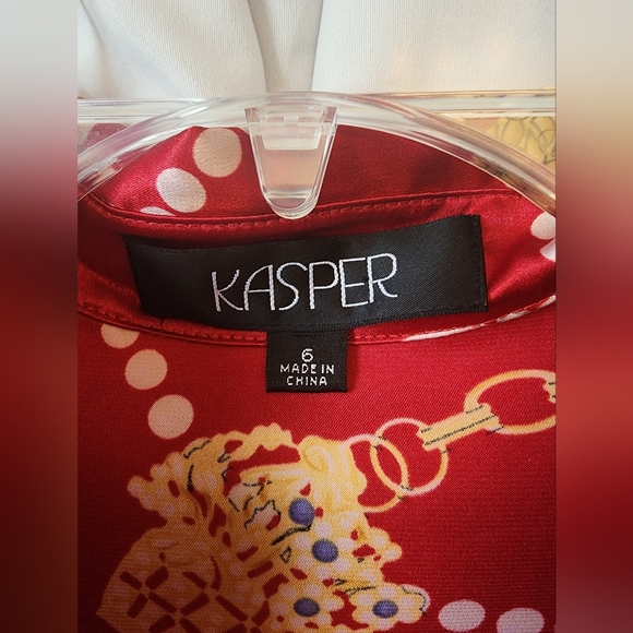 Women's Kasper Button Down Blouse Size Six - Picture 2 of 6